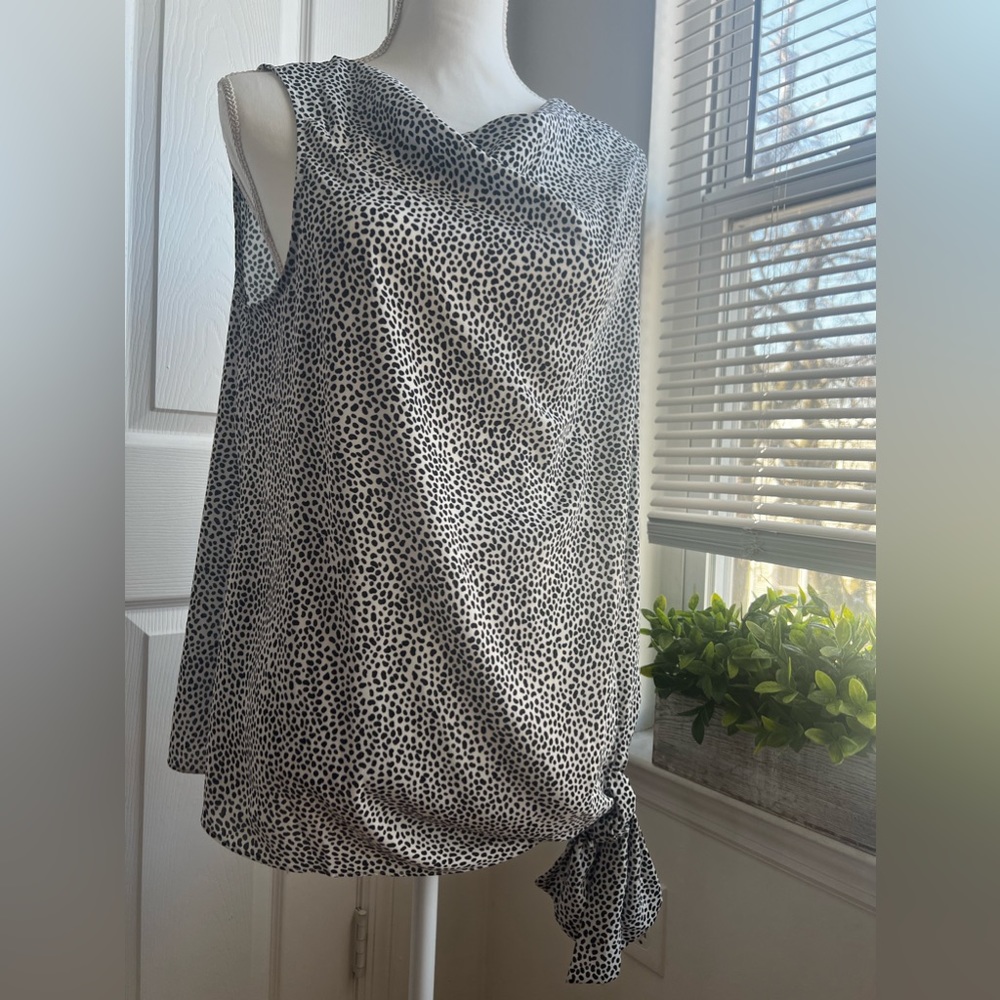 Worthington Animal Print Blouse size Large